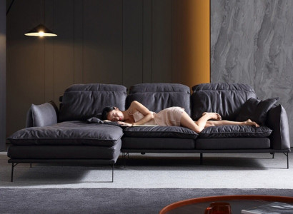 Ledersofa Ecksofa Sofa Couch Polster Eck Garnitur Designer Möbel